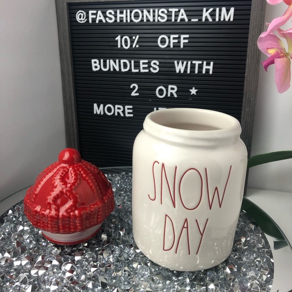 ☃️ NEW Rae Dunn SNOW DAY canister cookie jar - Picture 6 of 8